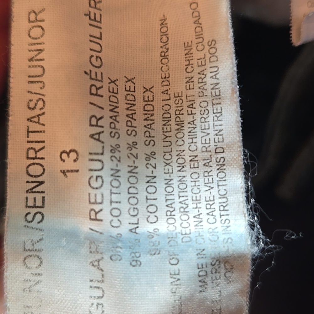 LEI Classic Ashley Trouble Juniors Deep Blue Skinny Jeans Sz 13 - Picture 6 of 7